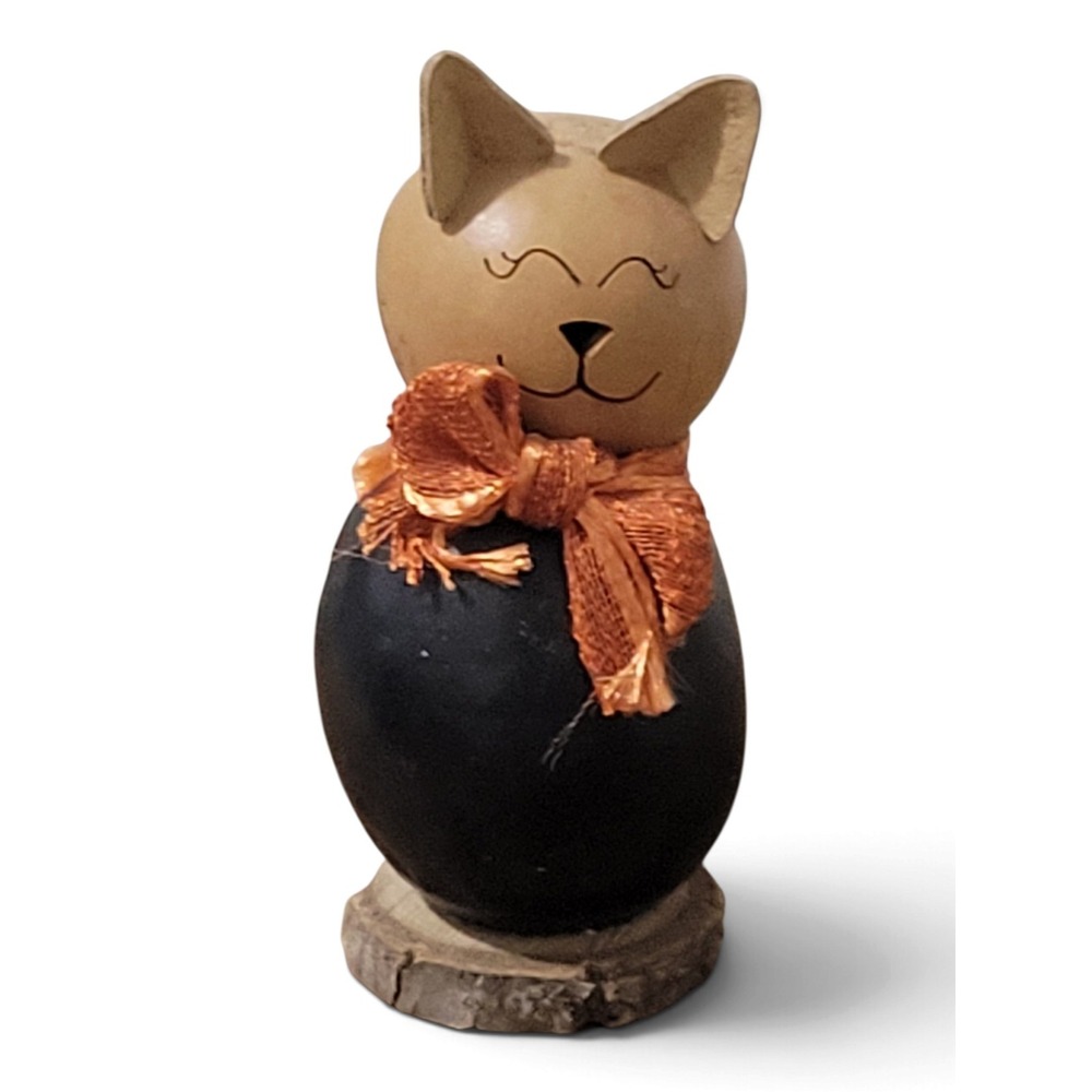 Meadowbrooke Gourds Cole Cat Miniature Gourd Figurine Halloween Fall Decor